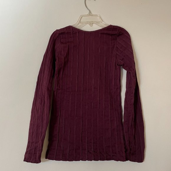 Burgundy soft blouse, Top with scrubbed material ✿ - Picture 9 of 10